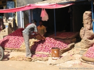 Onions and Potatoes galore and the local market
