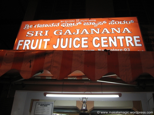 The bright board of a Fruit juice center :-)